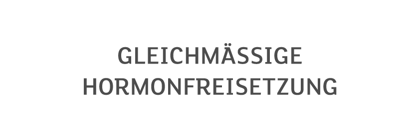 Gleichm ssige Hormonfreisetzung