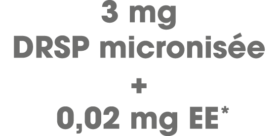 3 mg DRSP micronis e + 0,02 mg EE*