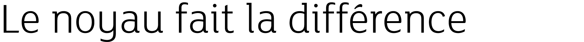 Le noyau fait la diff rence