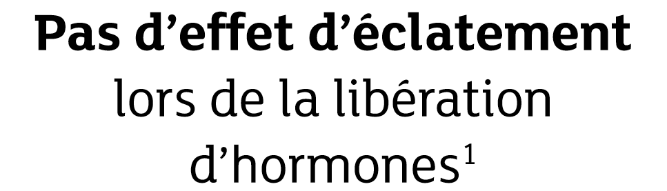 Pas d’effet d’ clatement lors de la lib ration d’hormones1