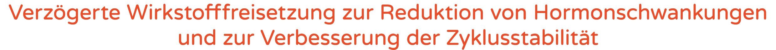 Verz gerte Wirkstofffreisetzung zur Reduktion von Hormonschwankungen und zur Verbesserung der Zyklusstabilit t