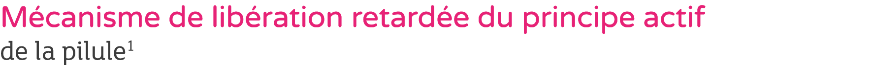 M canisme de lib ration retard e du principe actif de la pilule1