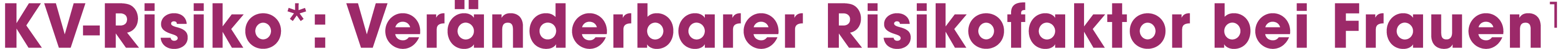 KV Risiko*: Ver nderbarer Risikofaktor bei Frauen1