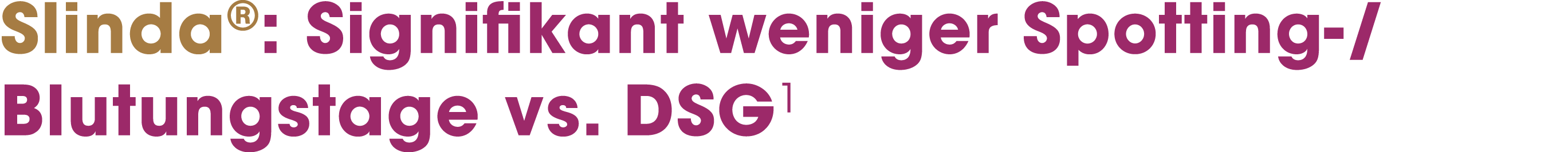 Slinda®: Signifikant weniger Spotting /­Blutungstage vs. DSG1