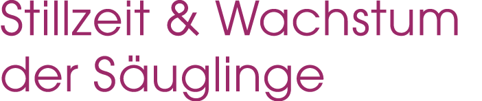 Stillzeit & Wachstum der S uglinge