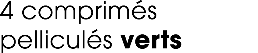4 comprim s ­pellicul s verts
