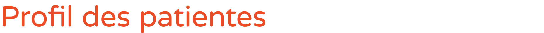 Profil des patientes